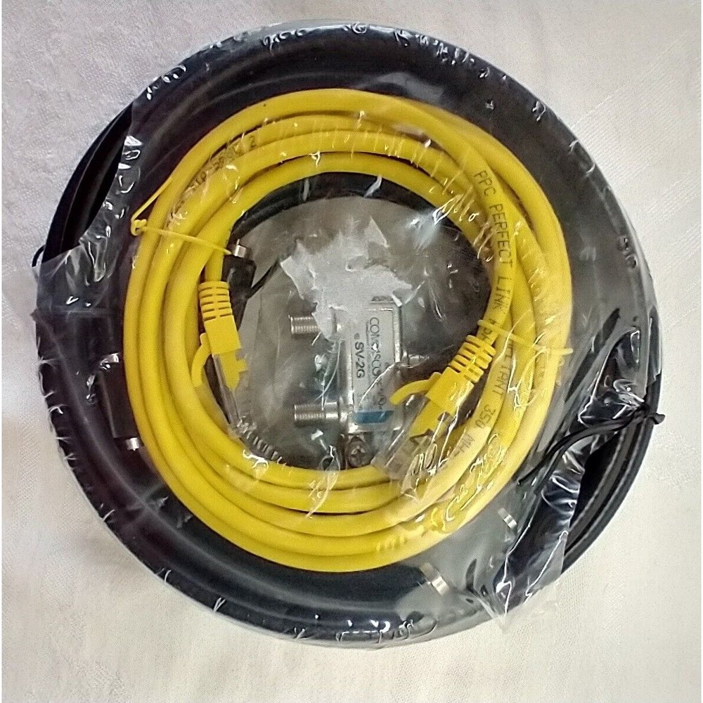 HSD Kit with 7ft Cat5eJumper, 6ft,12ft CoaxJumpers, 2 wayspliter Spectrum Cable